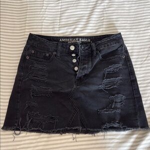 American Eagle Outfitters Black A-Line Mini Skirt
